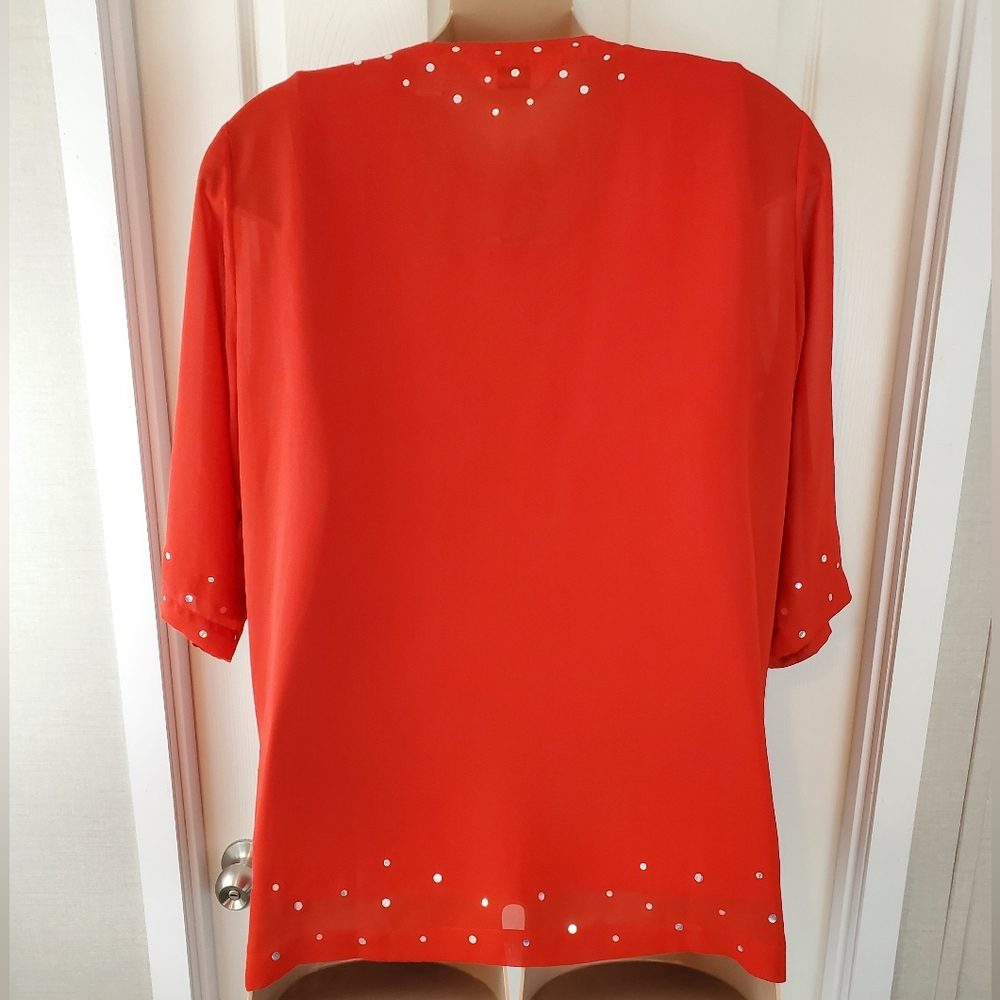 Air Dreams 2-Pc Semi-Sheer Blouse & Tank - Picture 7 of 16